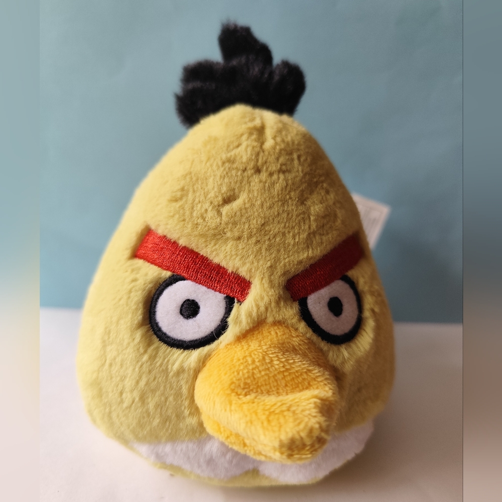 Angry Birds Yellow Bird Chuck Plush 6" Stuffed Animal 2010 Commonwealth